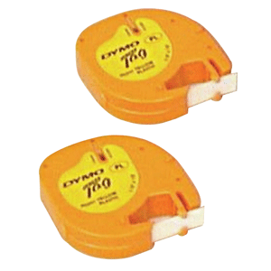 CINTA DYMO LETRATAG 91332 PLASTICO AMARILLO LETRA NEGRA