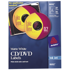 ETIQ CD/DVD INKJET BLANCAS C40