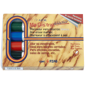 MARCADOR PARA PIZARRA MAGISTRAL SURTIDOS 4U
