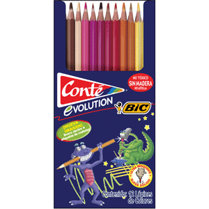 LAPICES COLORES EVOLUTION C/12 + 1 LAPIZ