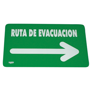LETRERO RUTA EVAC.FLECHA IZQUIERDA LETRERO RUTA EVAC.FLECHA IZQUIERDA