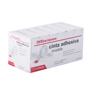 CINTA INVISIBLE 18 X 33 PAQ/6  S/DESPACHADOR OD