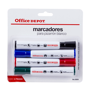 MARCADORES PARA PIZARRON P/4 COLORES SURTIDOS