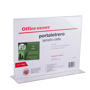PORTA LETRERO EN L HORIZONTAL OFFICE DEPOT 8.5X11 PORTA LETRERO EN L HORIZONTAL OFFICE DEPOT 8.5X11