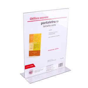 PORTA LETRERO EN L VERTICAL OFFICE DEPOT 8.5X11 PORTA LETRERO EN L VERTICAL OFFICE DEPOT 8.5X11