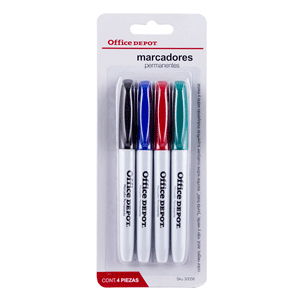 Marcadores marca Office Depot con tinta de alta cobertura y colores vibrantes. Versatiles para escuela, oficina, arte y manualidades.