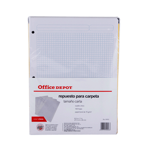 REPUESTO DE HOJAS T/CARTA 100 HJS C5 OFFICE DEPOT