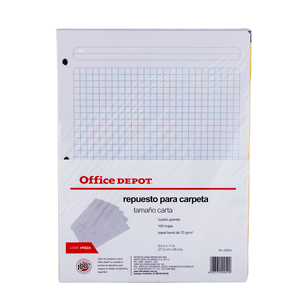 REPUESTO DE HOJAS T/CARTA 100 HJS C7 OFFICE DEPOT