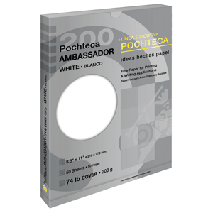 PAPEL AMBASSADOR BLANCO 200G 50HJS PAPEL AMBASSADOR BLANCO 200G 50HJS