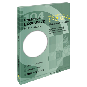 PAPEL EXCLUSIVE BLANCO 104G 60HJS PAPEL EXCLUSIVE BLANCO 104G 60HJS
