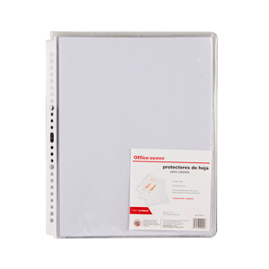 PROTECTORES DE HOJAS P/CARPETA TCARTA 25PERFORACIONES 10PK