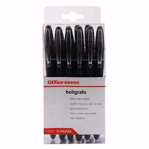 BOLIGRAFO PUNTO MEDIANO COLOR NEGRO C/12 FORAY BOLIGRAFO PUNTO MEDIANO COLOR NEGRO C/12 FORAY