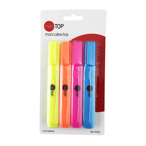 Marcatextos marca Office Depot con tinta fluorescente para resaltar informacion clave en libros, apuntes y documentos. Punta de cincel y trazo uniforme.