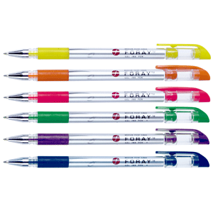 BOLIGRAFO DE GEL PUNTO MEDIANO FLOURESCENTES 6U