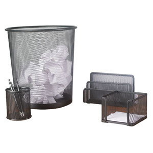SET 4 PIEZAS MESH NEGRO