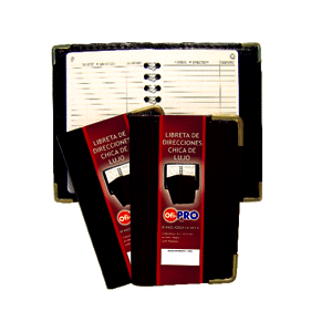 LIBRETA DIRECCIONES LUJO NEGRO