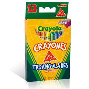 CRAYONES TRIANGULARES DE CERA C/12