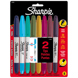 MARCADORES SHARPIE TWIN TIP 8CD