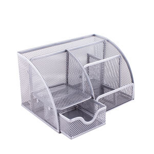 ORGANIZADOR RECTANGULO MESH P/ESCRITORIO COLOR PLATA