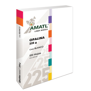 OPALINA AMATL BLANCA 225G CARTA 100 HJS OPALINA AMATL BLANCA 225G CARTA 100 HJS