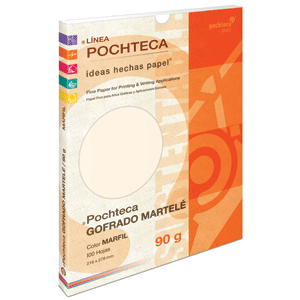 PAPEL GOFRADO MARTELE MARFIL 90G T/CARTA 100 HJS