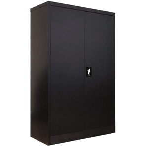 GABINETE DE METAL 2 ENTREPANOS NEGRO MOBELT