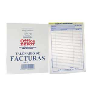 FACTURAS COMERCIALES 1 2 CARTA | Office Depot Honduras
