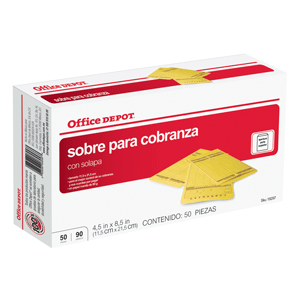 SOBRE COBRANZA MANILA 50 PK OFFICE DEPOT SOBRE COBRANZA MANILA 50 PK OFFICE DEPOT