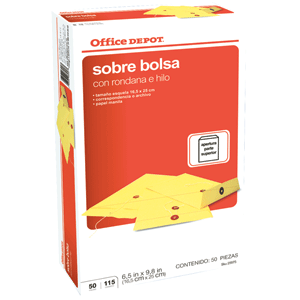 SOBRE OFFICE DEPOT CON RONDANA ESQUELA 50U
