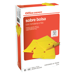 SOBRE OFFICE DEPOT CON RONDANA CARTA 50U SOBRE OFFICE DEPOT CON RONDANA CARTA 50U