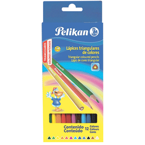 LAPIZ TRIANG COLORES C/12 LARGO