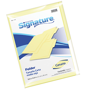 FOLDER SIGNATURE TAMANO CARTA AMARILLO