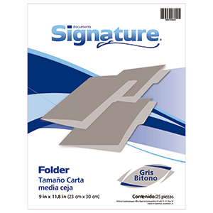 FOLDER OFFICE DEPOT GRIS CARTA 25 PIEZAS