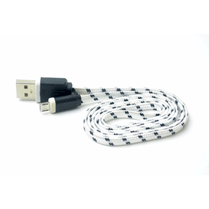 CABLE USB SPECTRA MICRO USB FLAT TEJIDO 1M BLANCO