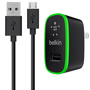 CARGADOR CASA C/MICRO USB 2.1 AMP NEGRO