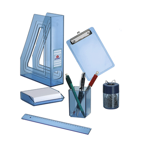KIT ESCRITORIO ( 6 PIEZAS) AZUL CLEAR KIT ESCRITORIO ( 6 PIEZAS) AZUL CLEAR
