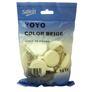 BOLSA C/10 YOYOS RETRACTILES BEIGE