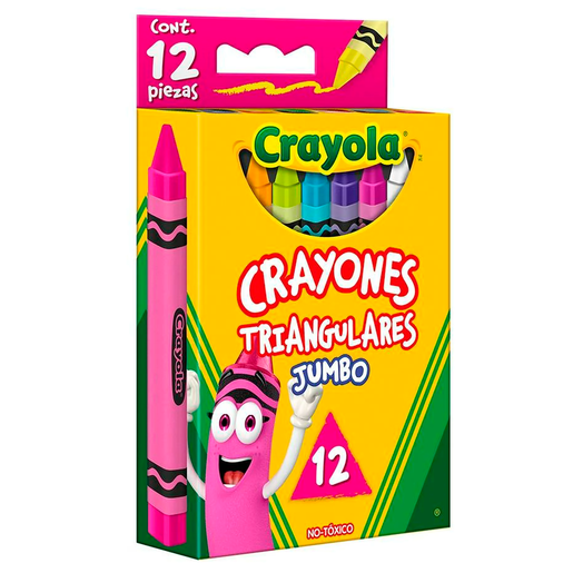CRAYONES CRAYOLA TRIANGULARES DE CERA 12U