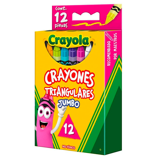 CRAYONES CRAYOLA TRIANGULARES DE CERA 12U