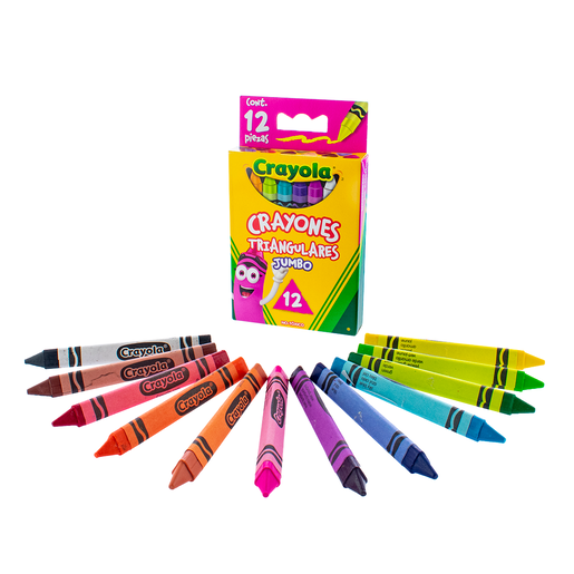 CRAYONES TRIANGULARES DE CERA C/12