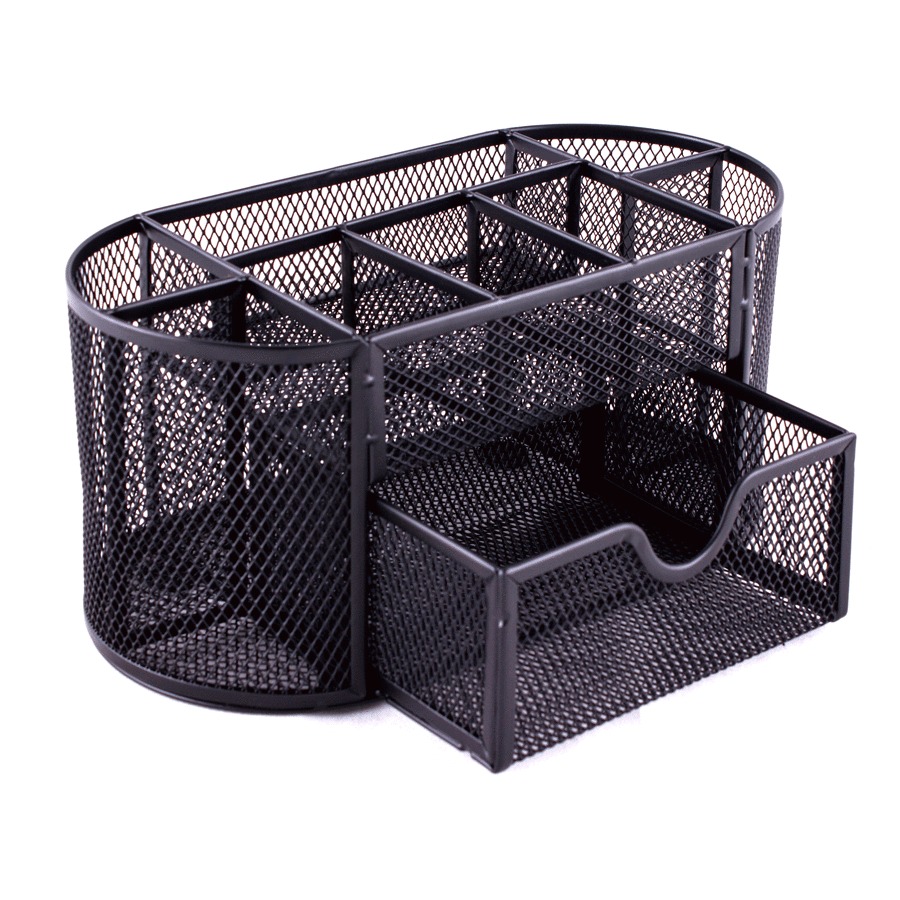 ORGANIZADOR OVALADO MESH P/ESCRITORIO COLOR NEGRO