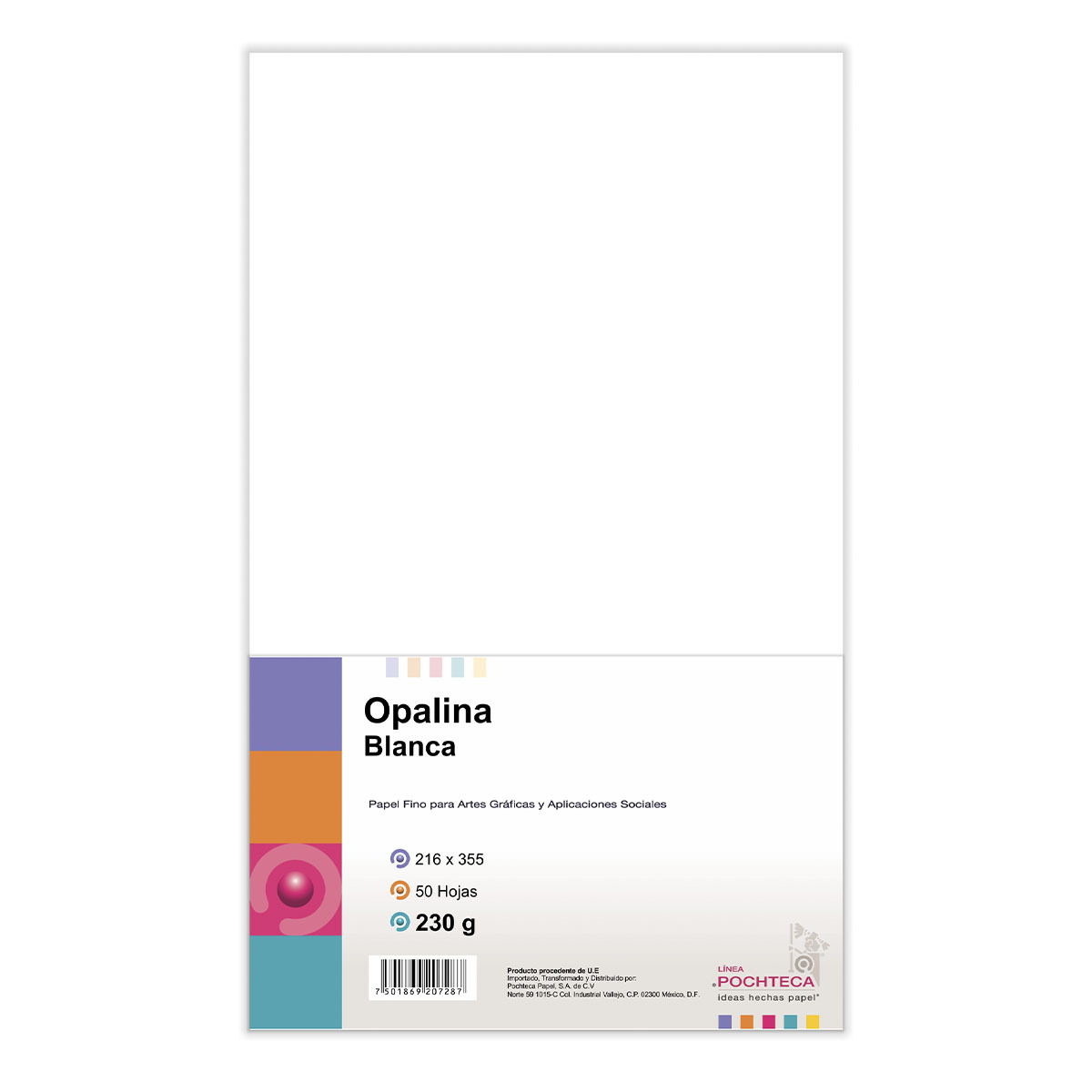 OPALINA BLANCA OFICIO 230GR 50H