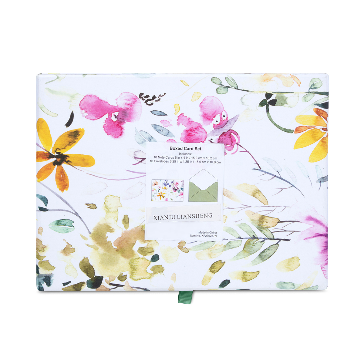 SET NOTAS FLORES CRE8 20U (INCLUE: 10 NOTAS DE 17.8 CM x 12.7 CM + 10 SOBRES DE 18.4 CM X 13.3 CM)