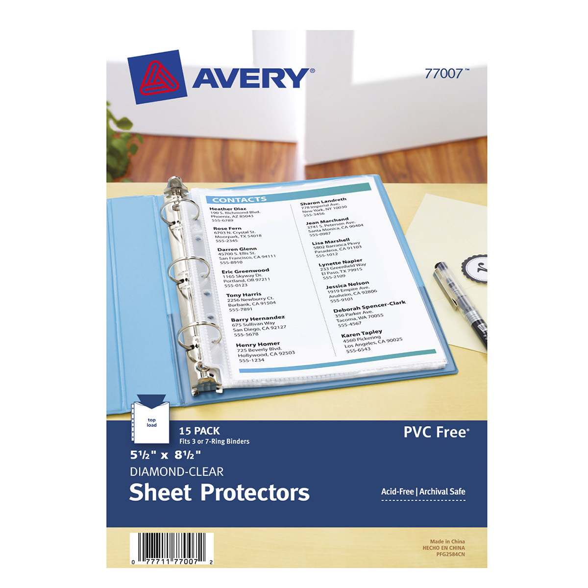 PROTECTOR DE HOJAS ACABADO CRISTALINO GRUESO, ESQUELA PAQ 15