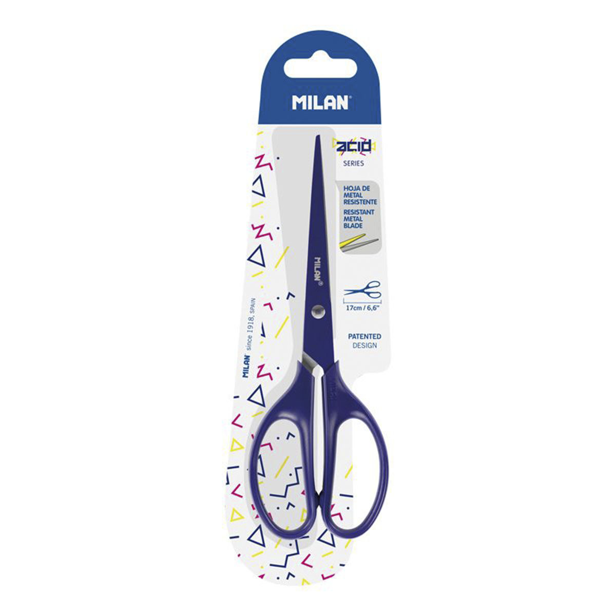 TIJERAS MILAN SERIE ACID AZUL 17CM