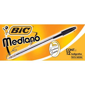 BOLIGRAFO BIC MEDIANO NEGRO 12U