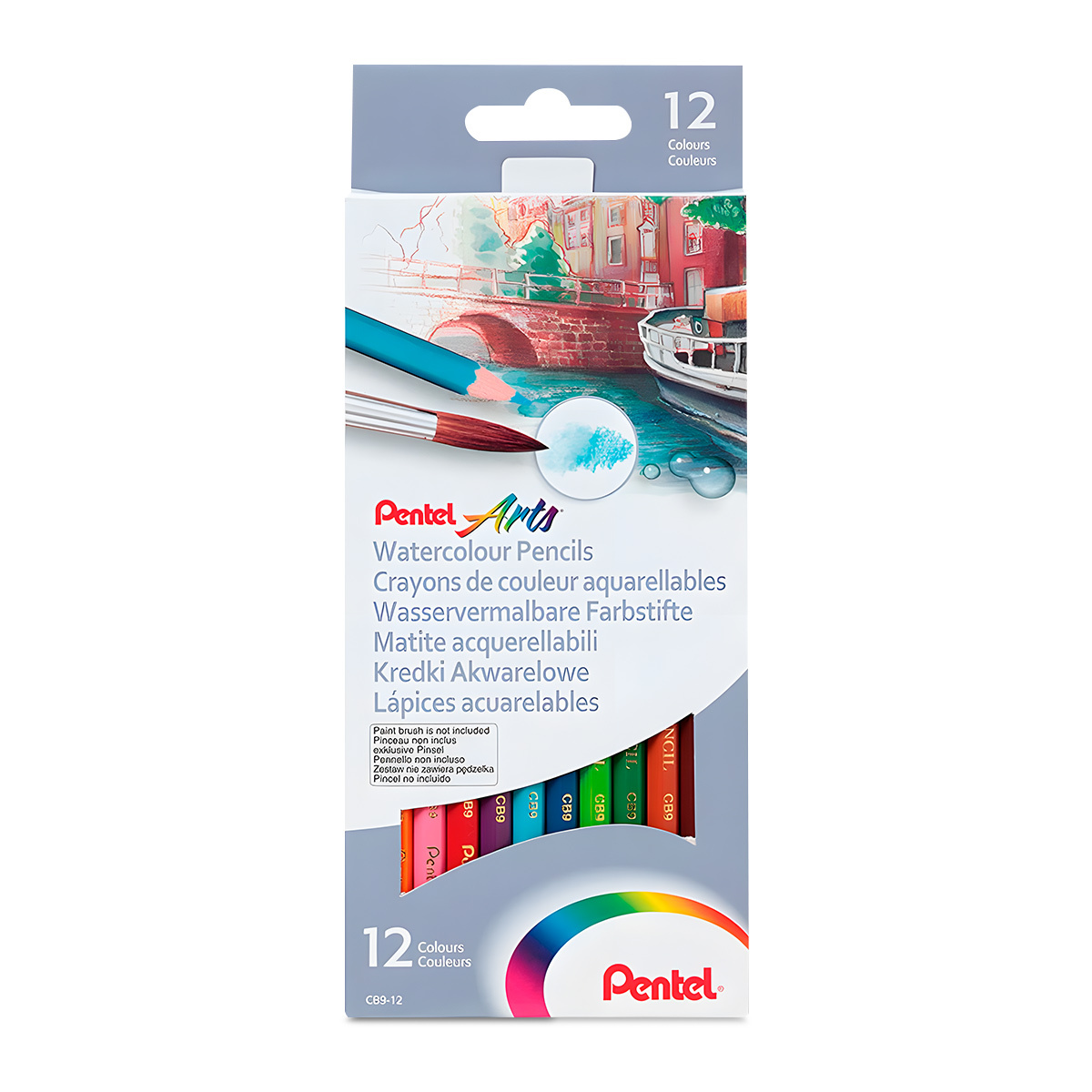LAPICES DE COLORES PENTEL ACUARELABLES 12U
