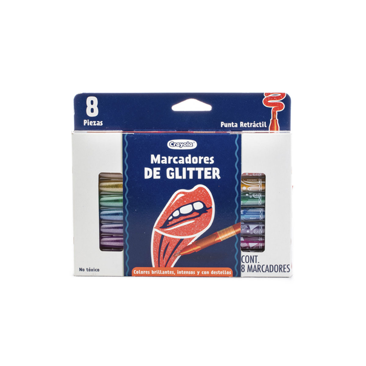 MARCADORES CRAYOLA ALTERNATIVE GLITTER 8U
