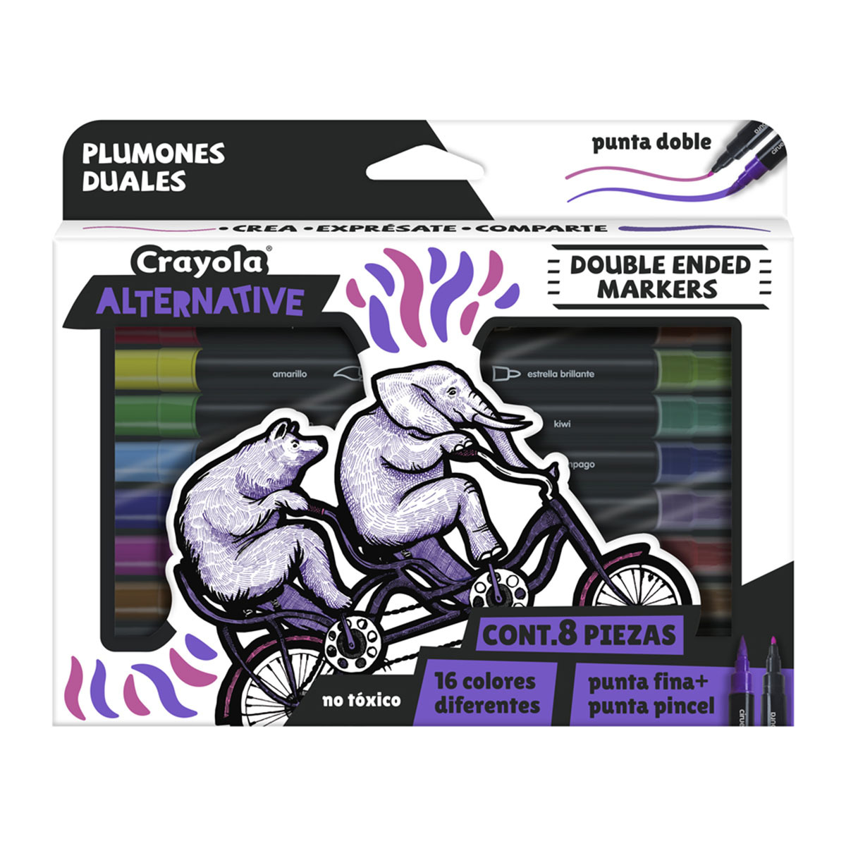 MARCADORES CRAYOLA ALTERNATIVE DUALES 8U