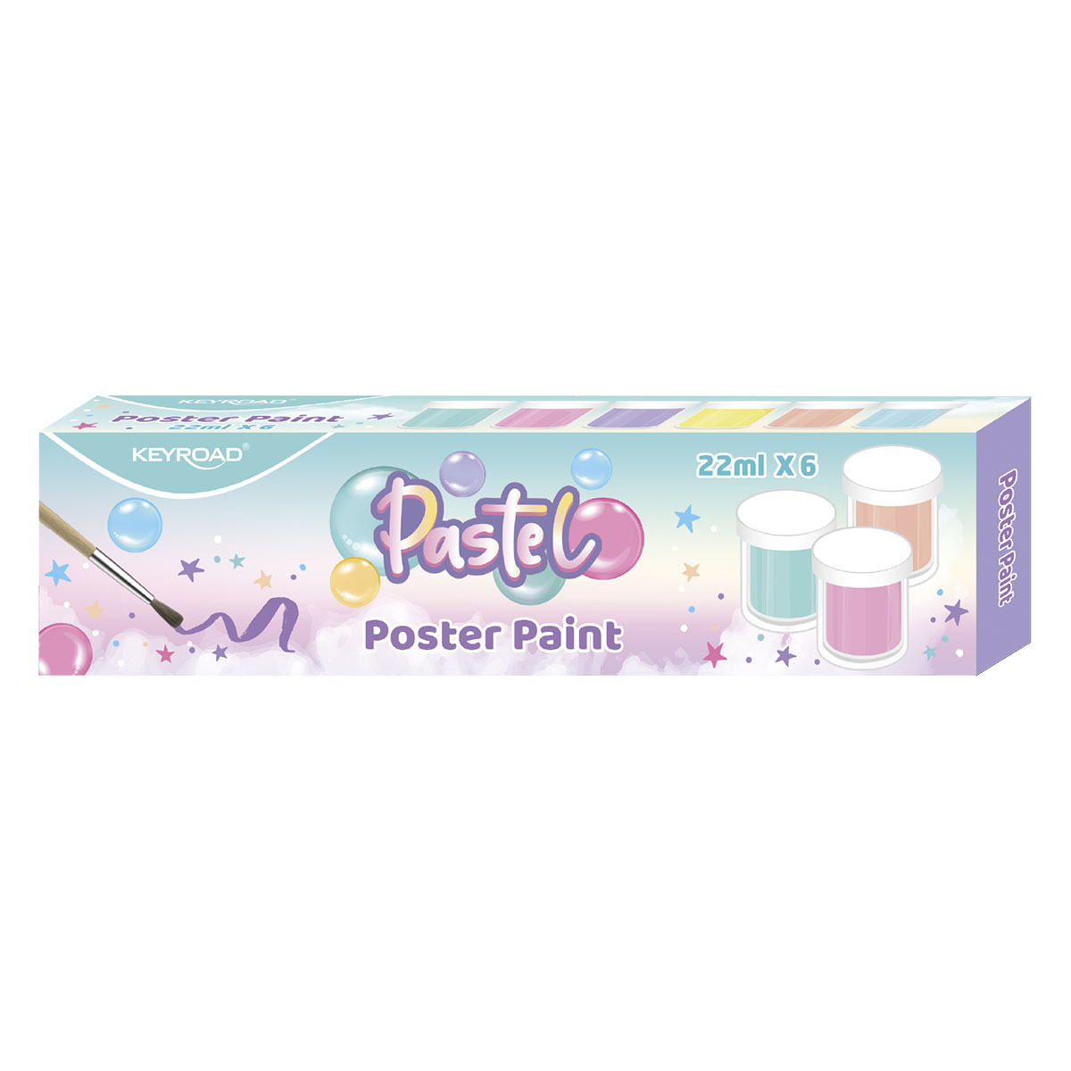 TEMPERAS KEYROAD PASTEL 22 ML 6U